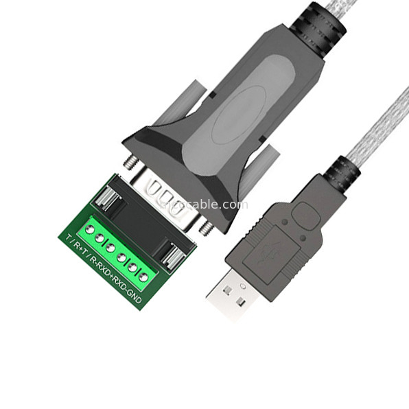 USB-A ~ RS485 시리즈 포트 DB9 산업 디지털 신호 케이블, 다양한 인터페이스 사용자 정의를 지원