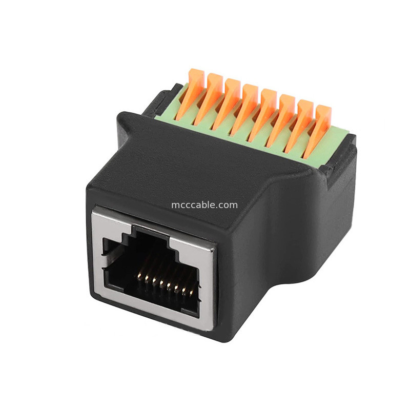 RJ45 프로토콜 8Pin 코어 급접속 단말기 용접 없이 여성 8P8C 크리스탈 헤드 네트워크, 스레드