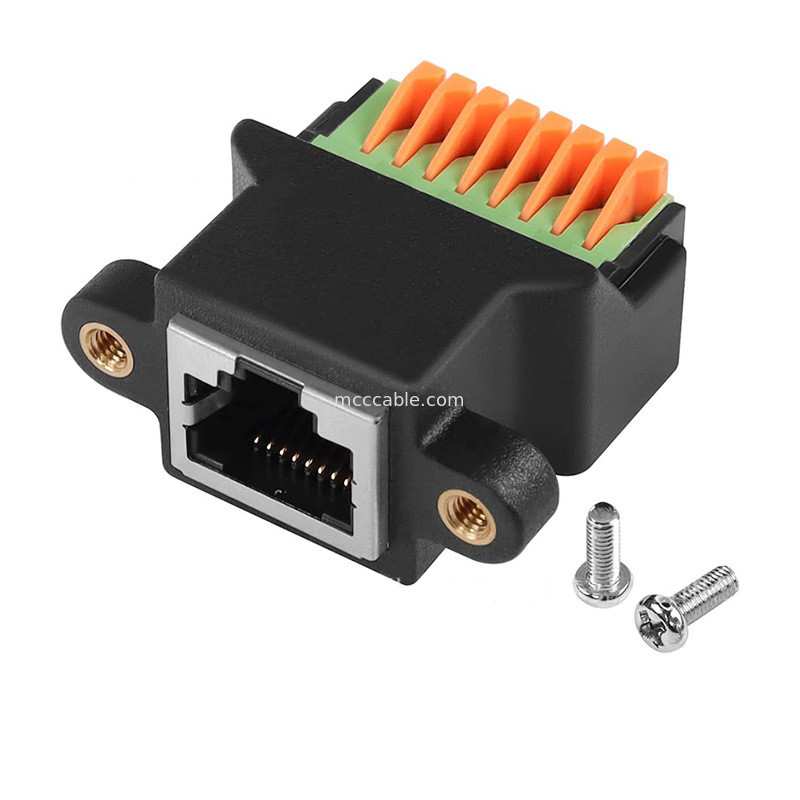 RJ45 프로토콜 8Pin 코어 급접속 단말기 용접 없이 여성 8P8C 크리스탈 헤드 네트워크, 스레드