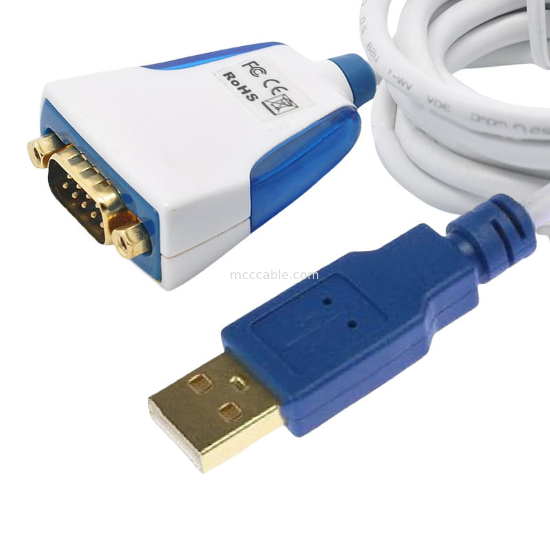 임베디드 전자 및 산업용 DB9M 커넥터와 함께 USB-A에서 RS232 시리즈 케이블