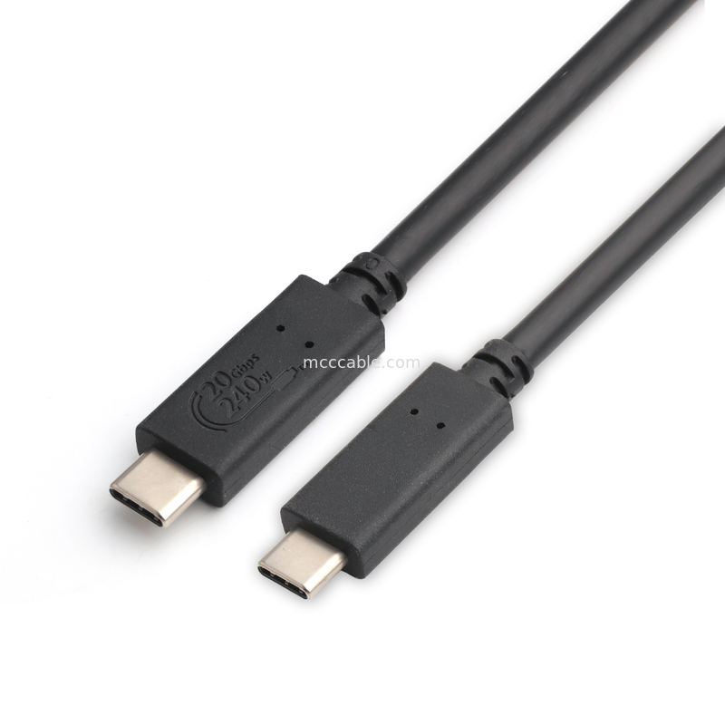 USB4 케이블 8K 240W 20Gbps 산업용 USB4 케이블 초고속 전송 속도 초고속 충전