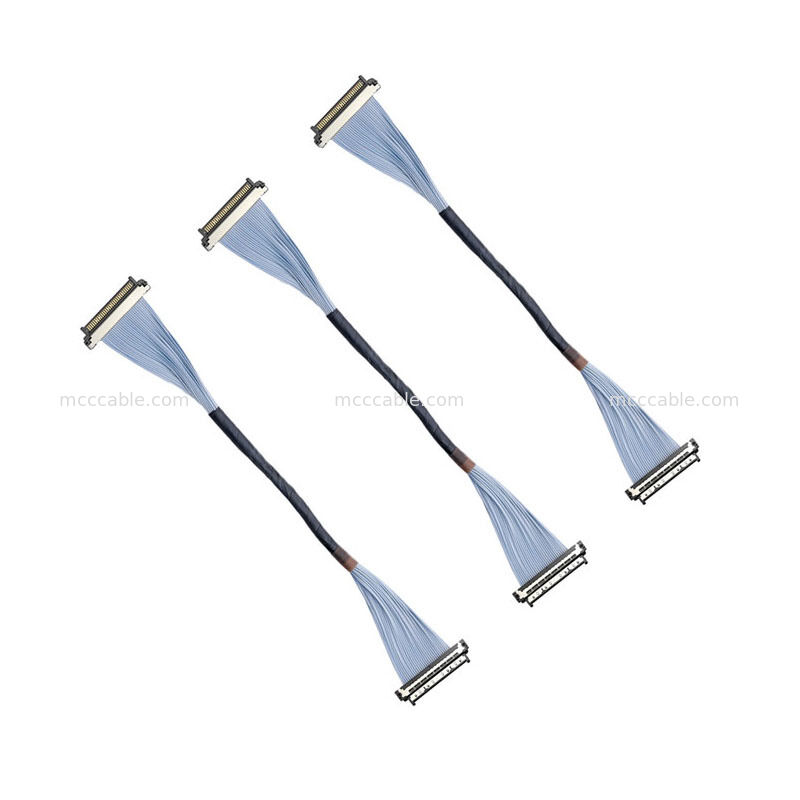 0.4mm 피치 USL20-30SS-018B 마이크로 동축 케이블, 신호 무결성 향상을 위한 금도금 접점