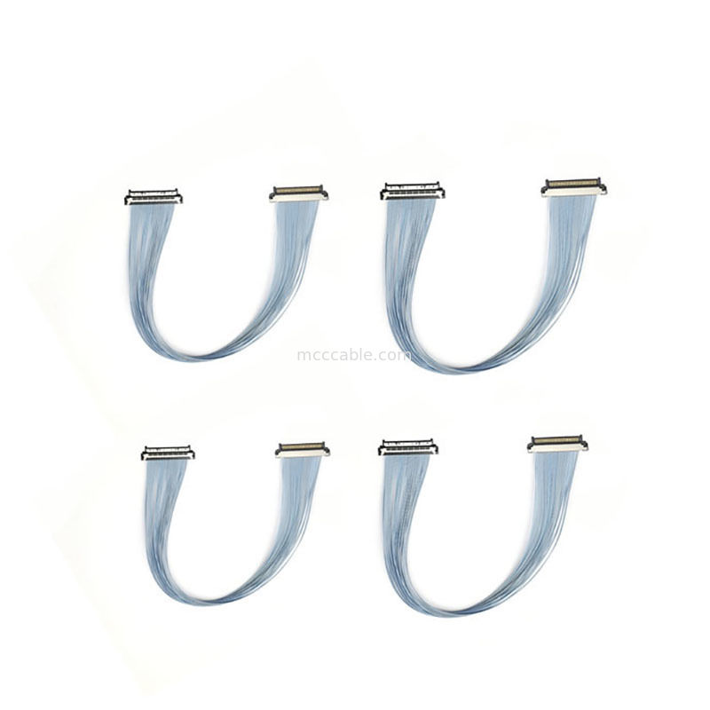 0.4mm USL20-30SS-020C 마이크로 동축 케이블, 작동 온도 -40°C ~ +105°C, 실외 보안 시스템용