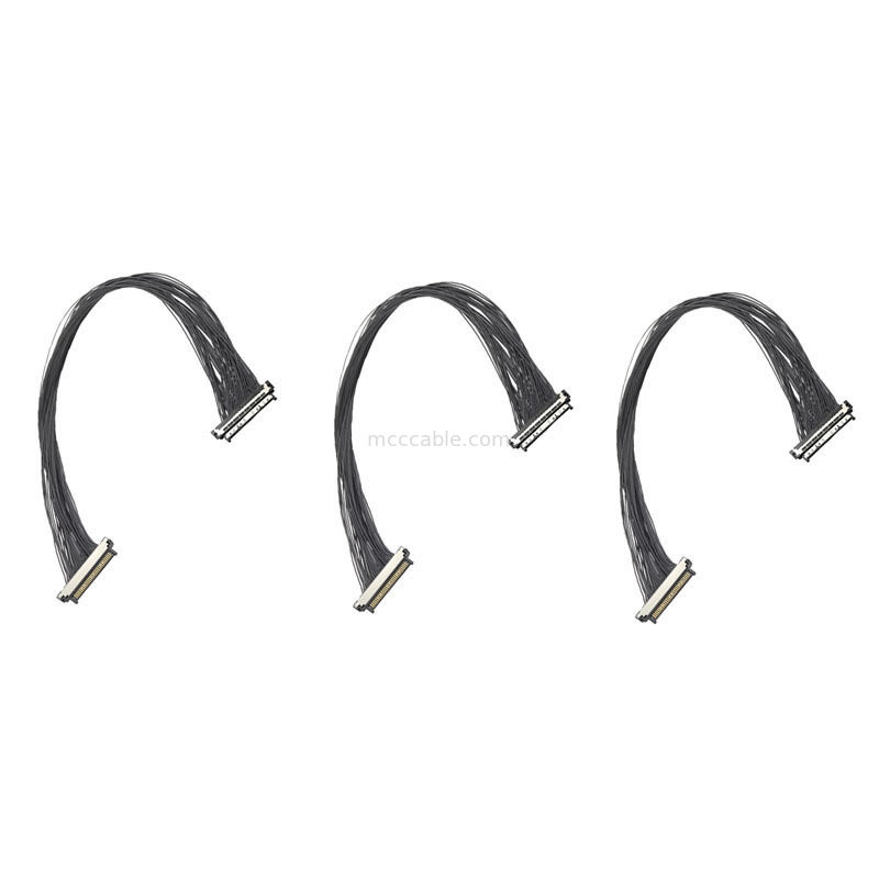 USL20-30SS-050B 0.4mm 마이크로 동축 케이블 견고한 산업 등급 ZIF 커넥터 극한 온도 카메라용