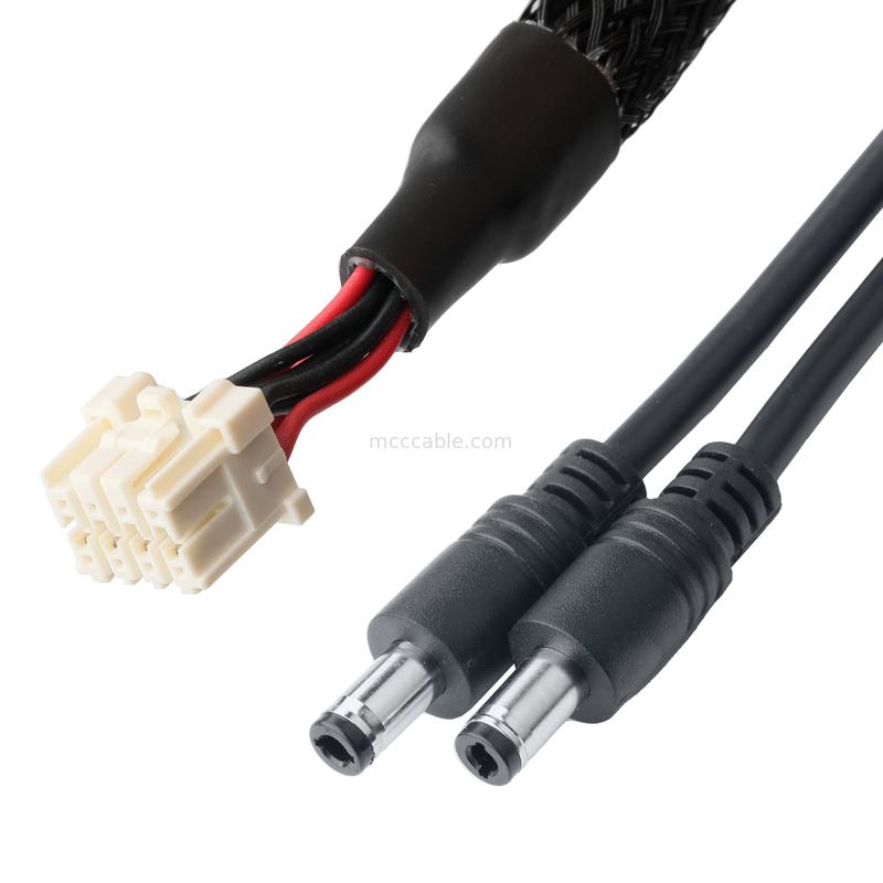 3.3mm 피치에서 DC 플러그 2.5x5.5mm 케이블 집합 - UL2464 20AWG PVC