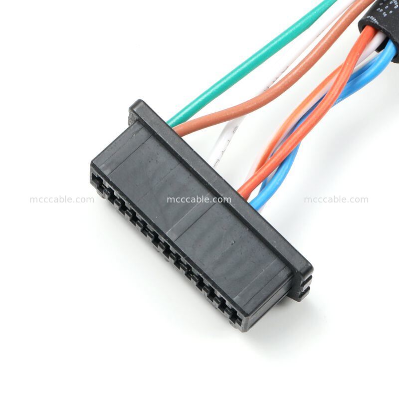 맞춤형 Samtec ACRK-12 원형-Molex Micro-Lock 26핀 케이블 어셈블리 | CAT6A