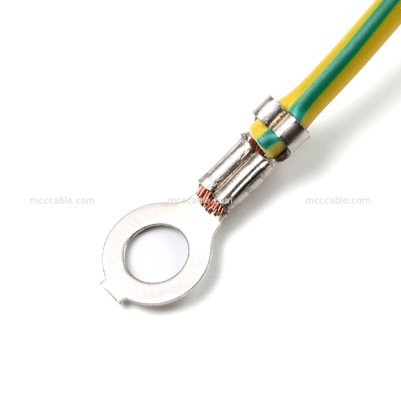 접지선이 있는 IEC C14 패널 마운트 - C13 전원 코드 어셈블리