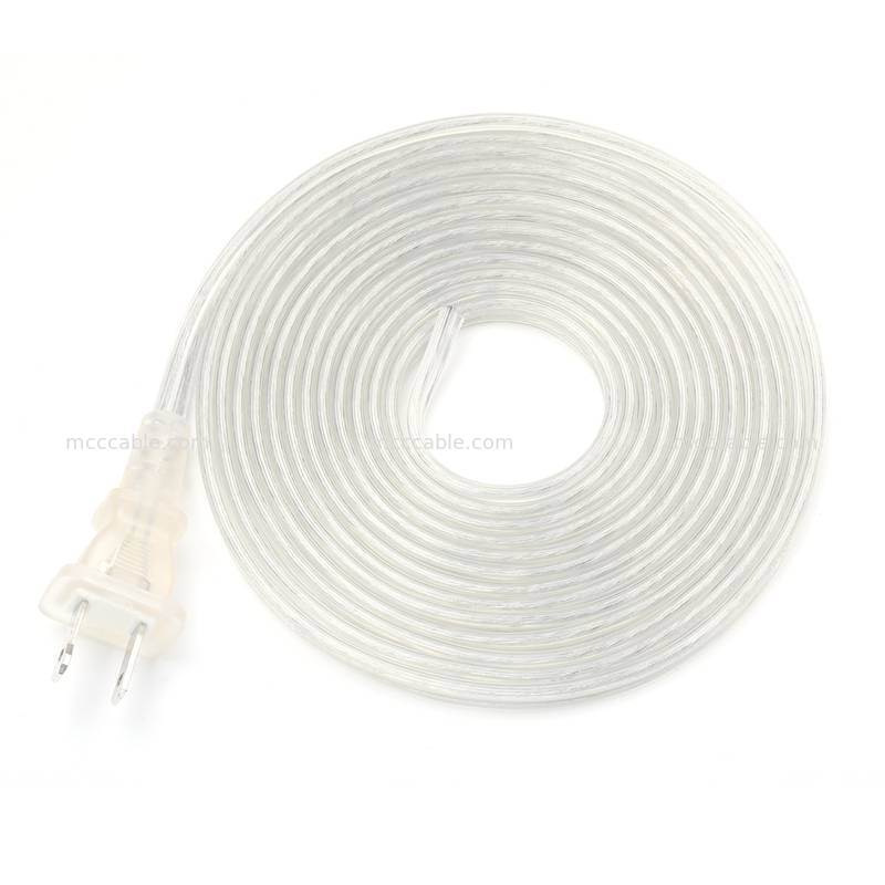 18AWG SPT-2 케이블이 포함된 맞춤형 투명 편광 2구 전원 코드 어셈블리