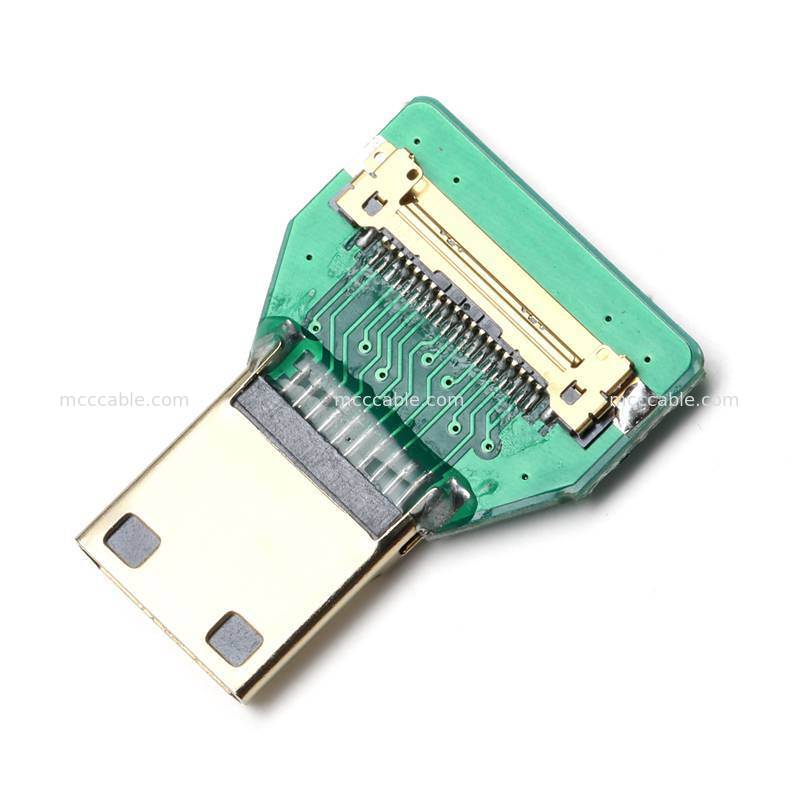 임베디드 디스플레이 시스템용 마이크로 HDMI에서 미니 HDMI 마이크로 코아엑스 케이블 조립