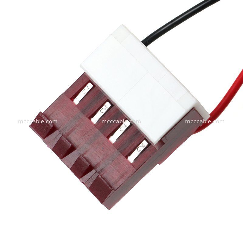 4 핀 나노-피트 MTA156 전원 공급 케이블 집합 15V AWG22 사용자 정의 와이어 허리