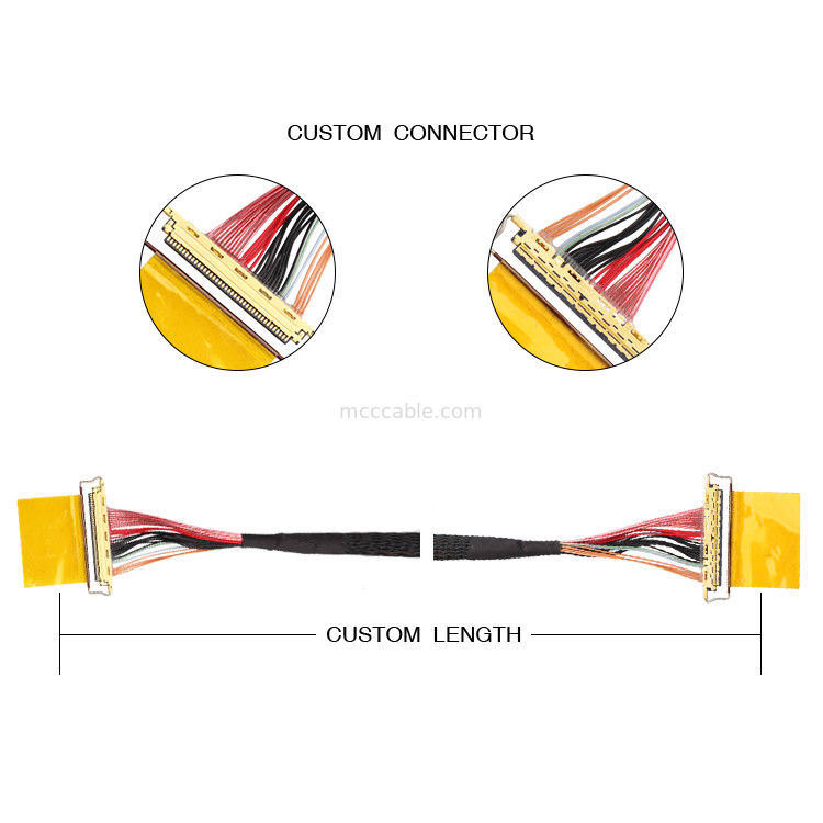 36AWG Lvds 케이블 조립 I  20453-240t-01 ~ 20453-240t-01 40P 0.4mm Pitch