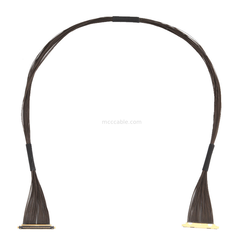 40P UL11130 46AWG 마이크로 코아시얼 케이블 집합 20531-040t-02 IDC 포밍 OEM/ODM