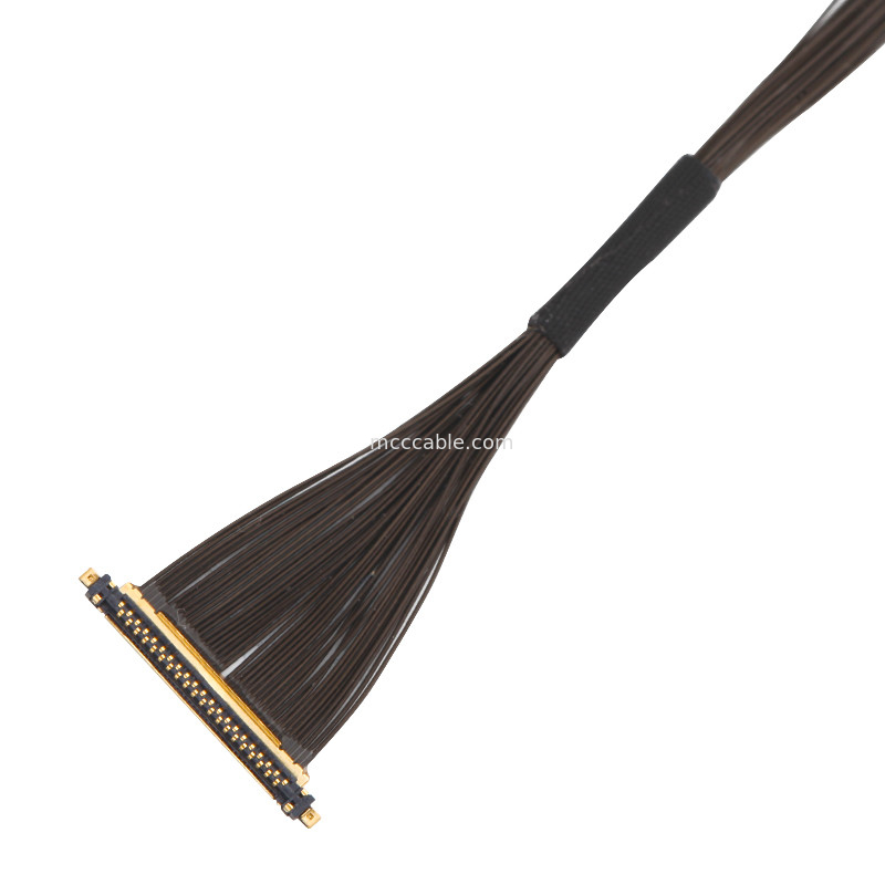 40P UL11130 46AWG 마이크로 코아시얼 케이블 집합 20531-040t-02 IDC 포밍 OEM/ODM