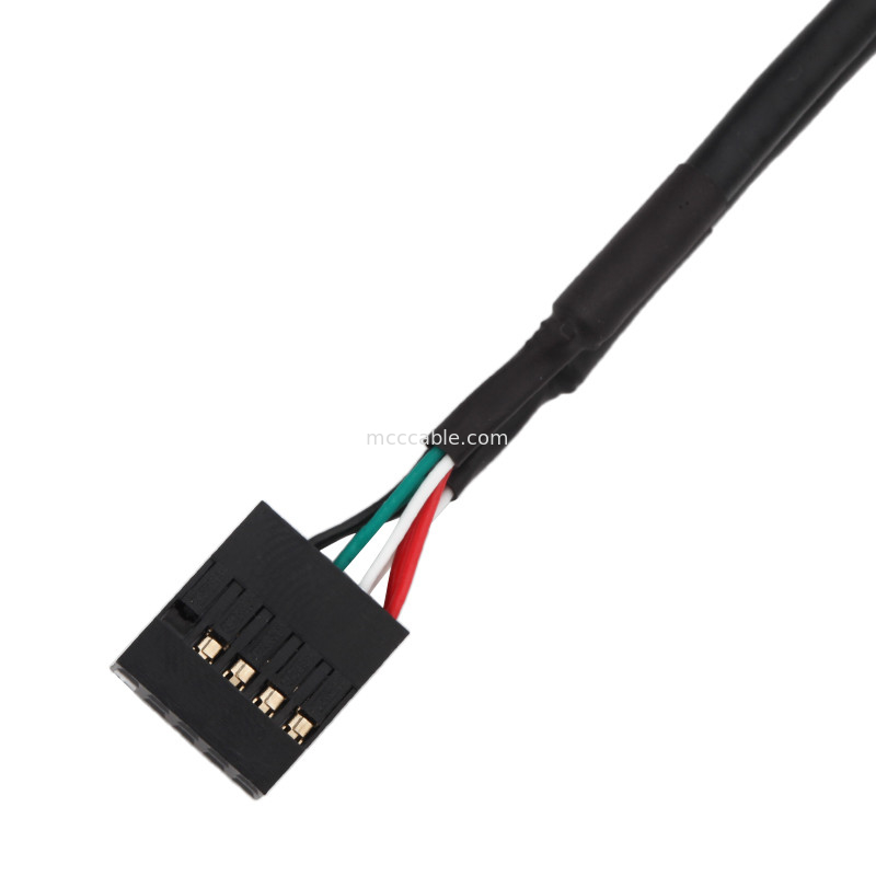PHD-2×5P에 HSG 100mm 길이 철사 마구 케이블 어셈블리 2×5 Pin 검정