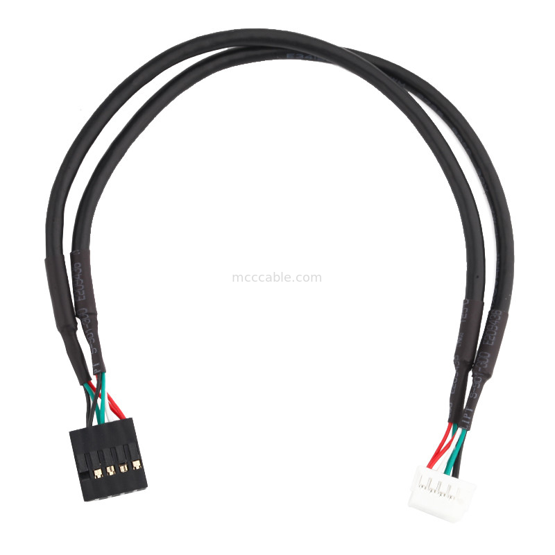 PHD-2×5P에 HSG 100mm 길이 철사 마구 케이블 어셈블리 2×5 Pin 검정