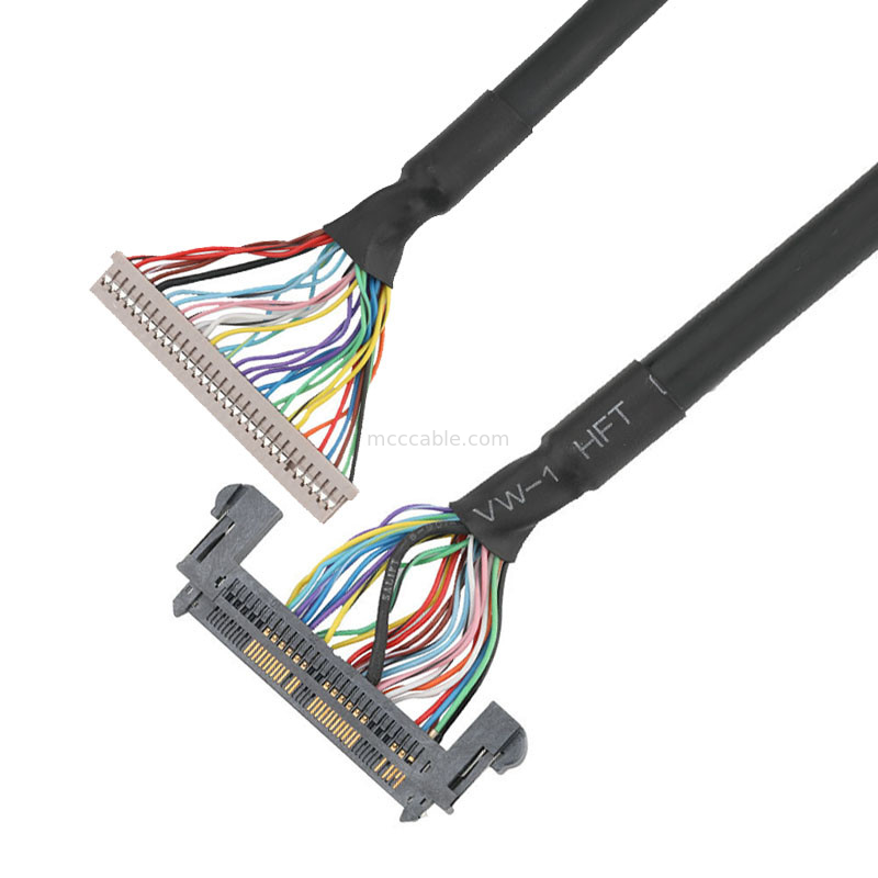 제 0.5 밀리미터 FI-RE51HL LVDS EDP 케이블 조립에 대한  1.25 밀리미터 DF14-30S-1.25C